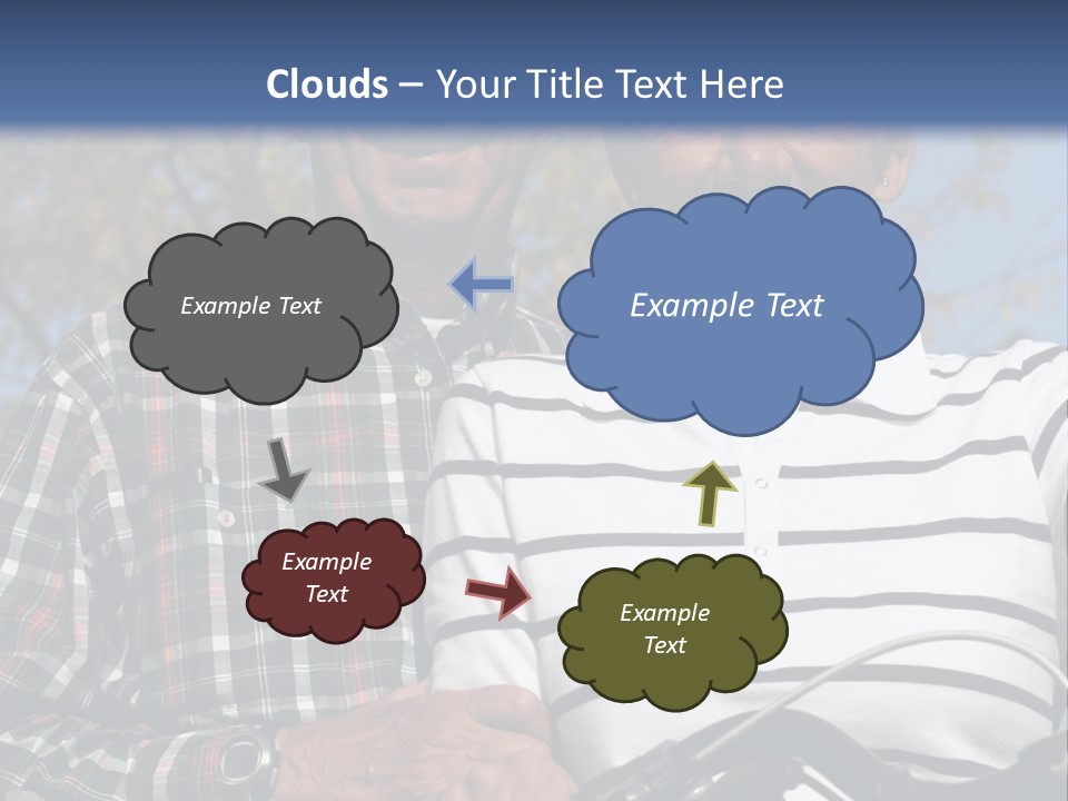 A Couple Of People That Are Standing Next To Each Other PowerPoint Template