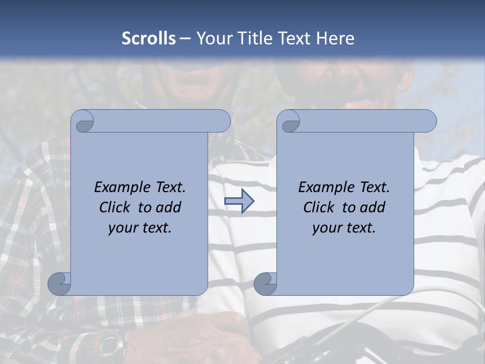 A Couple Of People That Are Standing Next To Each Other PowerPoint Template