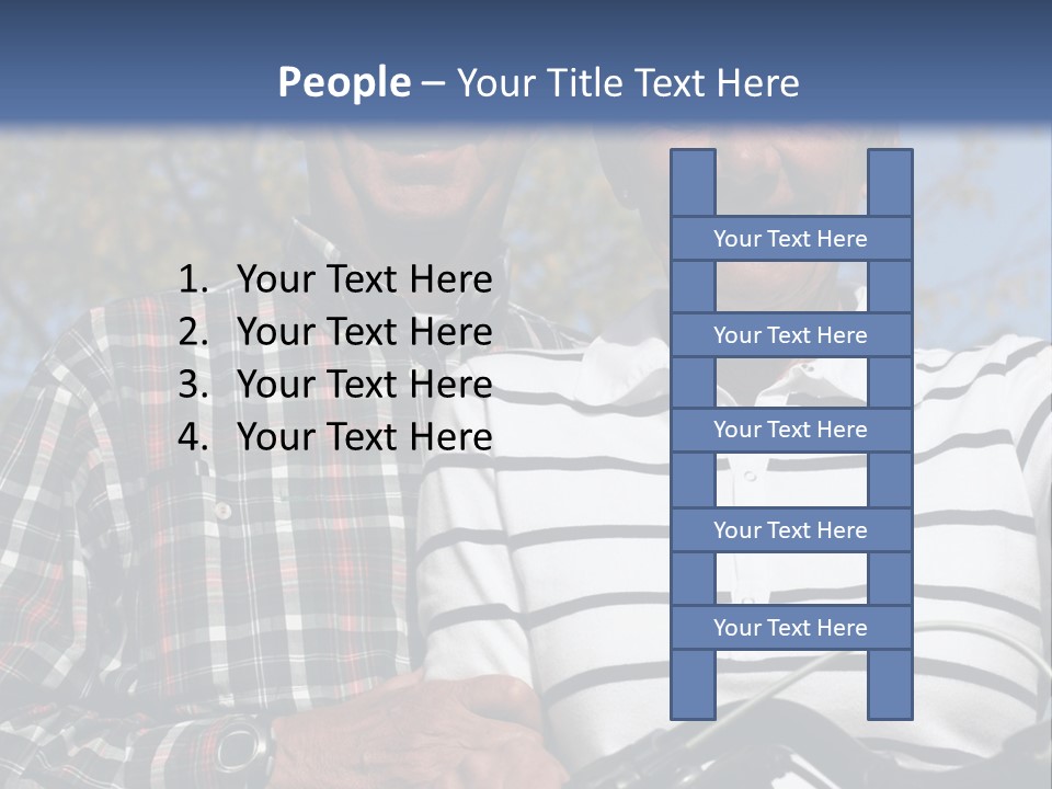 A Couple Of People That Are Standing Next To Each Other PowerPoint Template