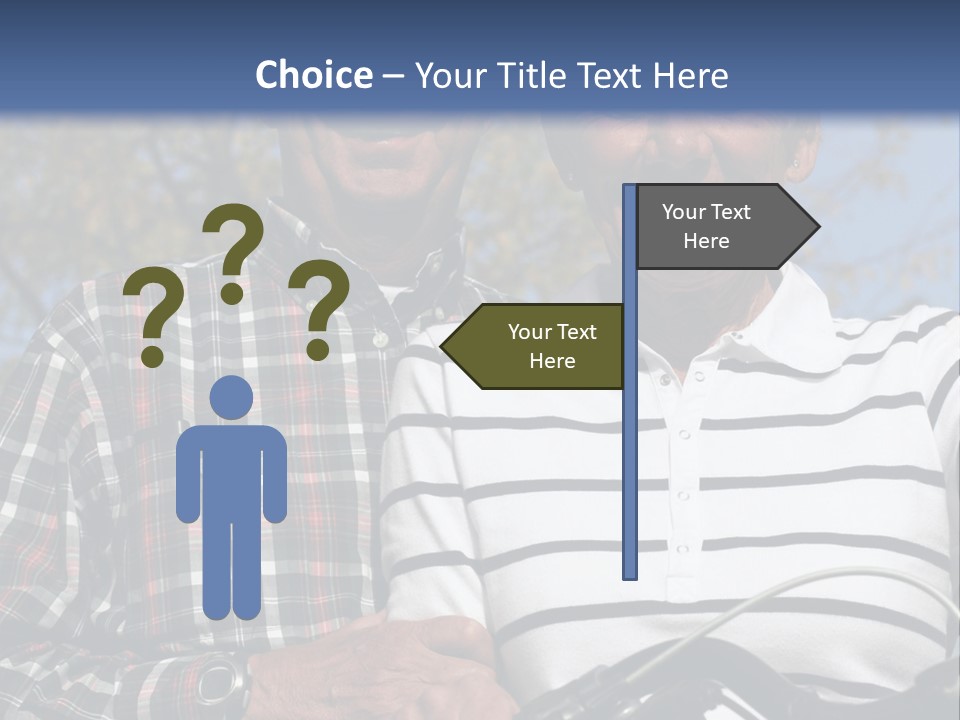 A Couple Of People That Are Standing Next To Each Other PowerPoint Template