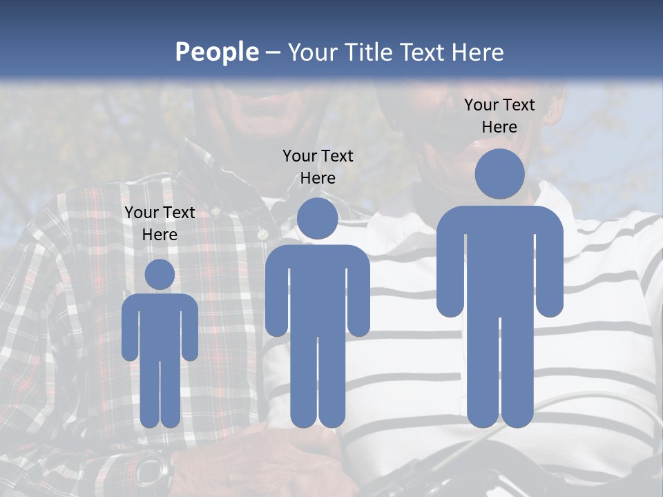 A Couple Of People That Are Standing Next To Each Other PowerPoint Template