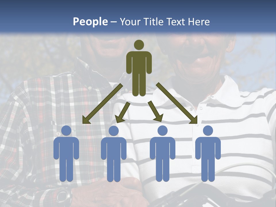 A Couple Of People That Are Standing Next To Each Other PowerPoint Template