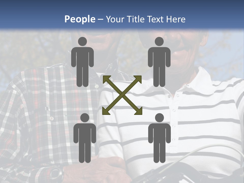 A Couple Of People That Are Standing Next To Each Other PowerPoint Template