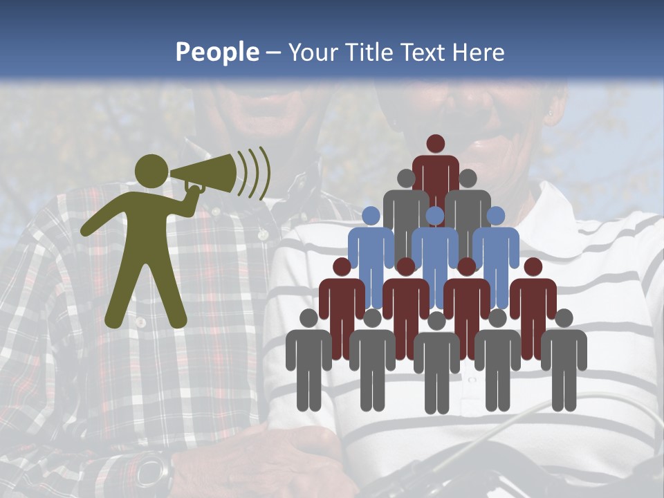 A Couple Of People That Are Standing Next To Each Other PowerPoint Template