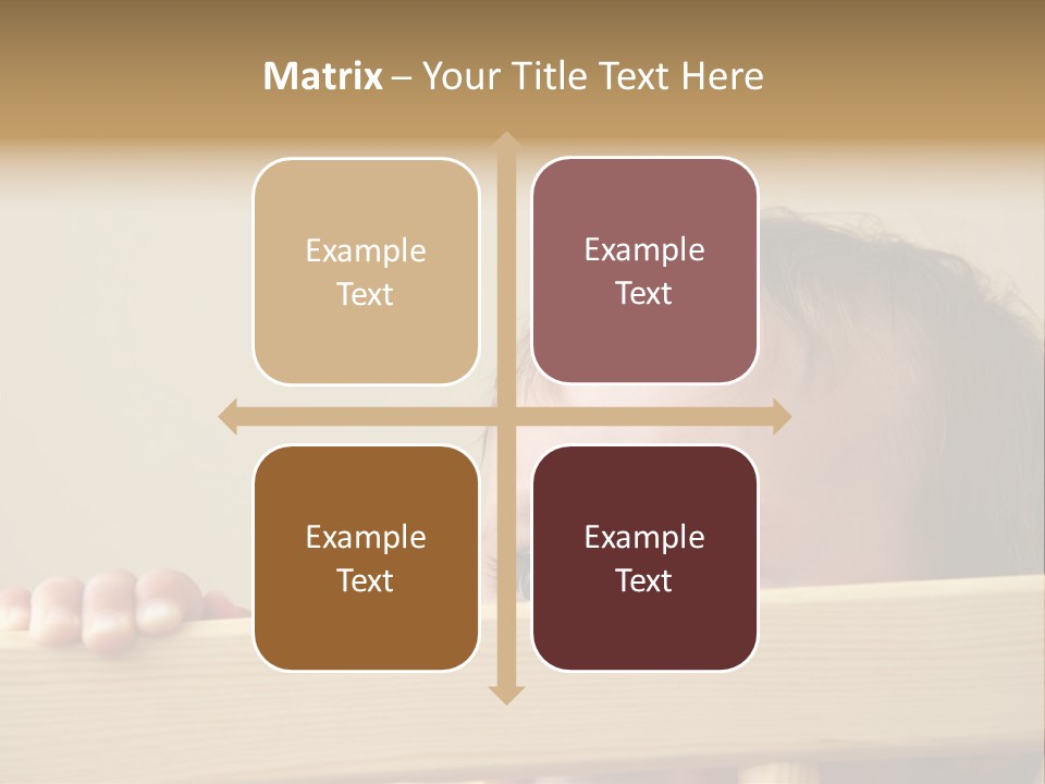 Big Baby Eyes With Fear In His Look PowerPoint Template