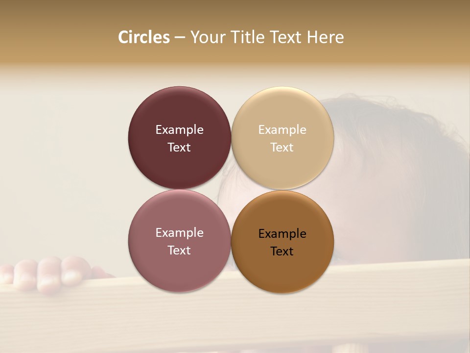 Big Baby Eyes With Fear In His Look PowerPoint Template