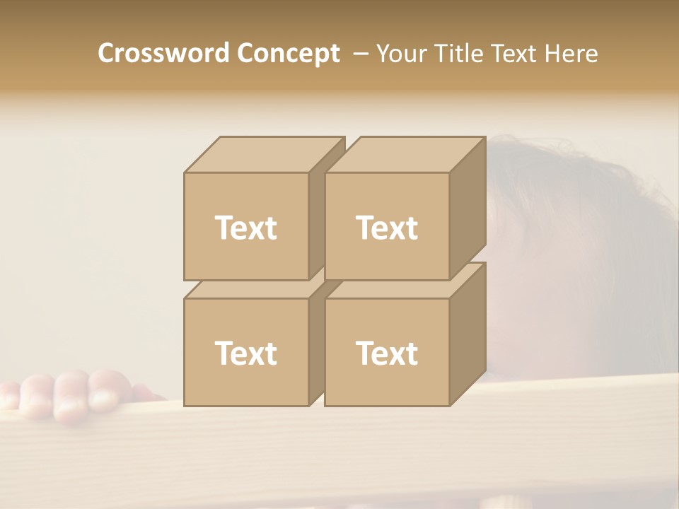 Big Baby Eyes With Fear In His Look PowerPoint Template