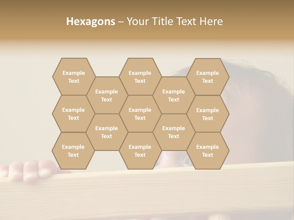 Big Baby Eyes With Fear In His Look PowerPoint Template