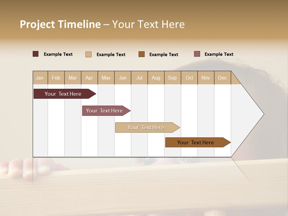 Big Baby Eyes With Fear In His Look PowerPoint Template
