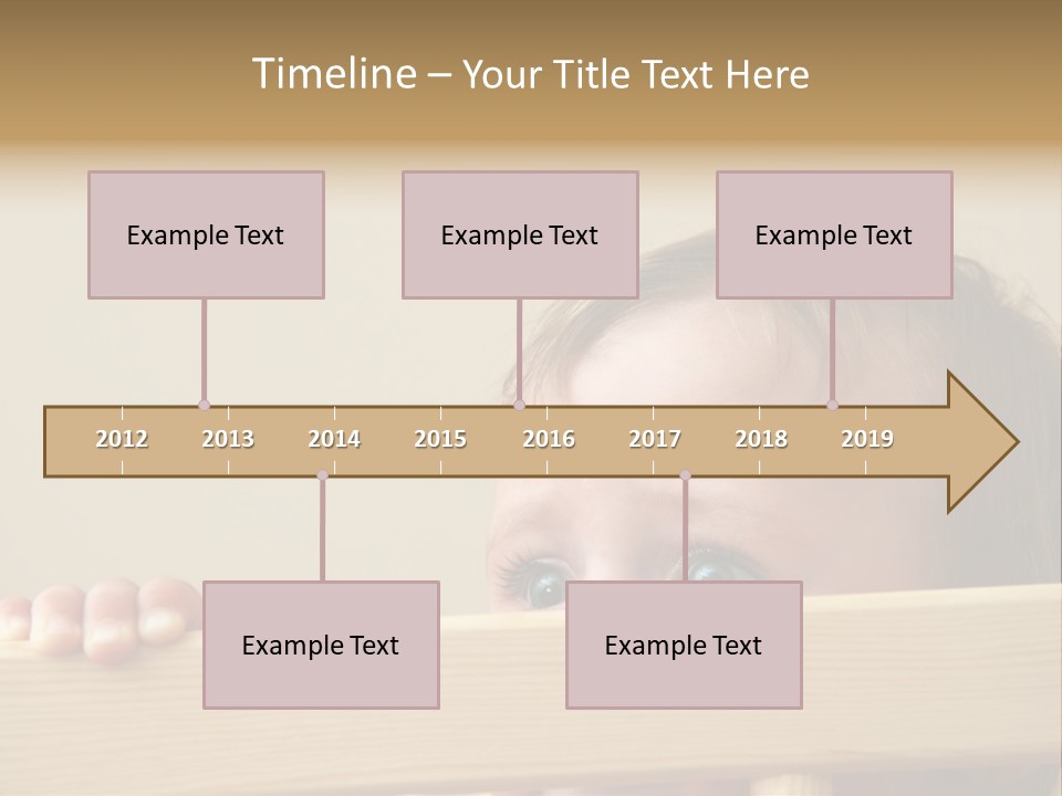 Big Baby Eyes With Fear In His Look PowerPoint Template