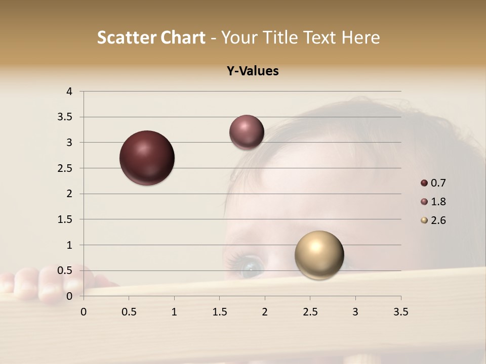 Big Baby Eyes With Fear In His Look PowerPoint Template