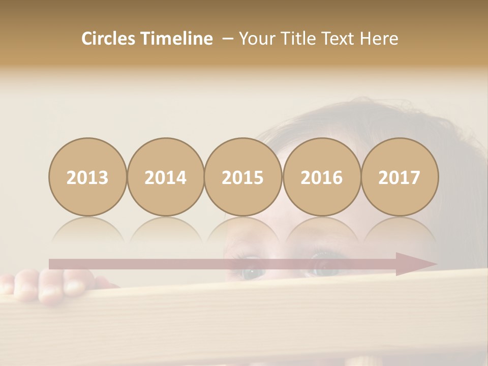 Big Baby Eyes With Fear In His Look PowerPoint Template