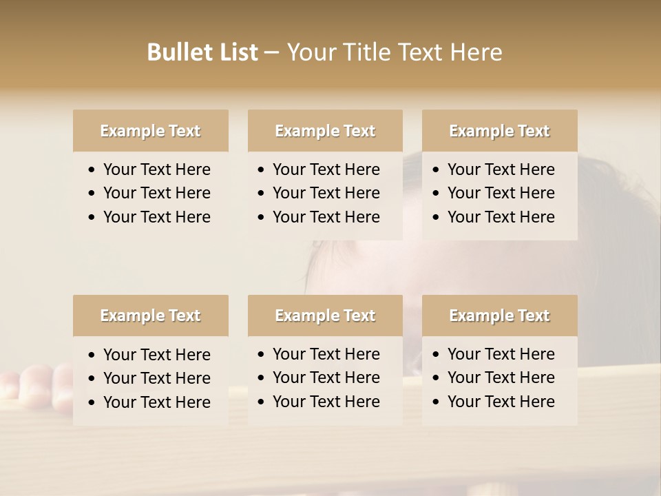 Big Baby Eyes With Fear In His Look PowerPoint Template
