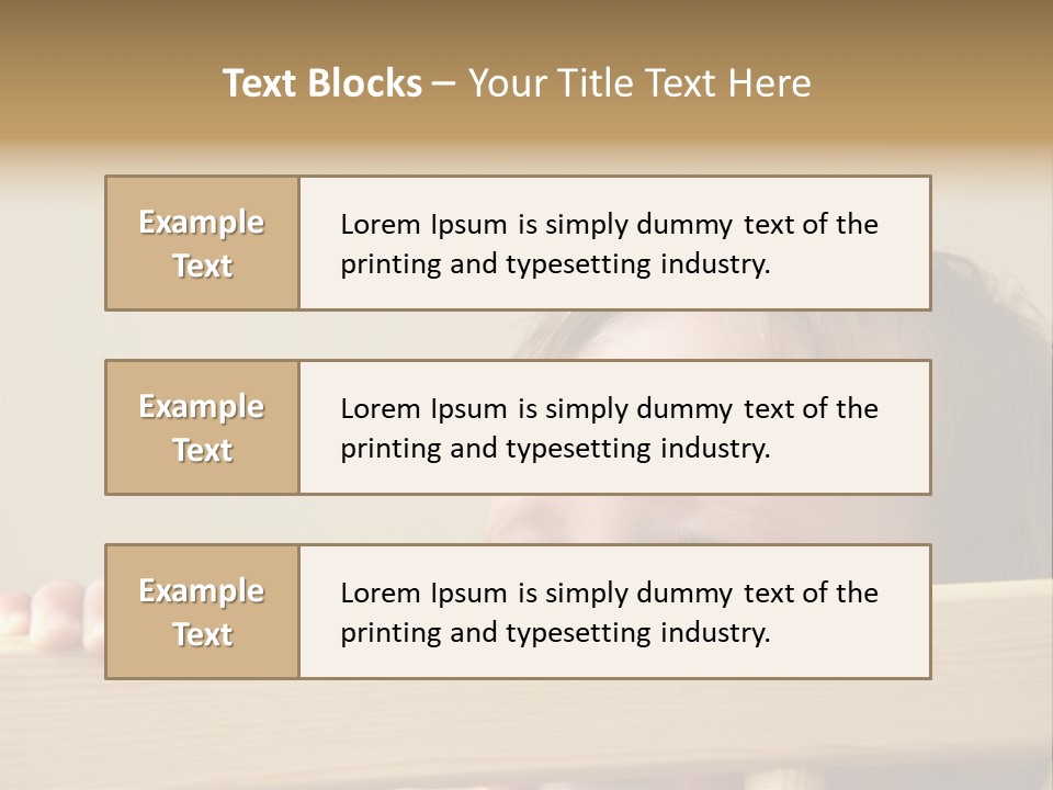 Big Baby Eyes With Fear In His Look PowerPoint Template