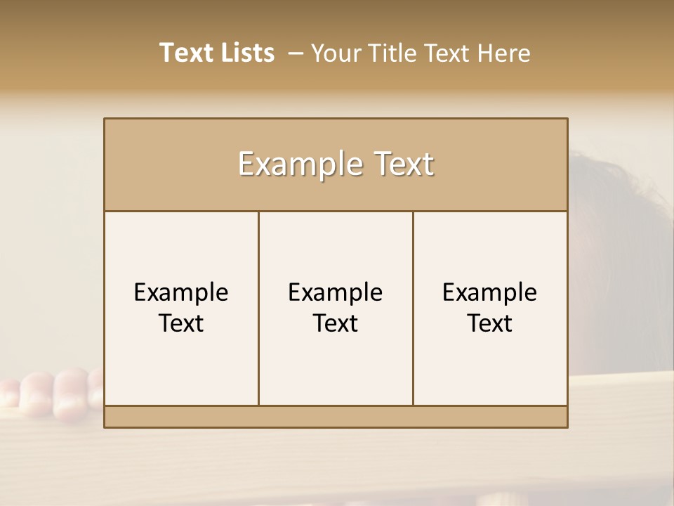 Big Baby Eyes With Fear In His Look PowerPoint Template