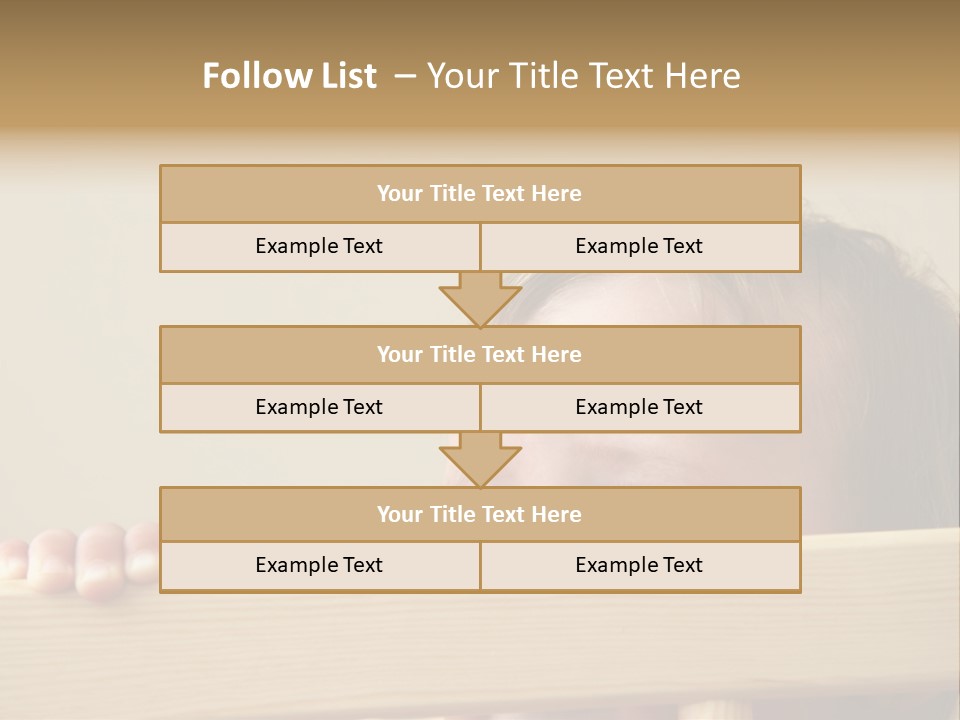 Big Baby Eyes With Fear In His Look PowerPoint Template
