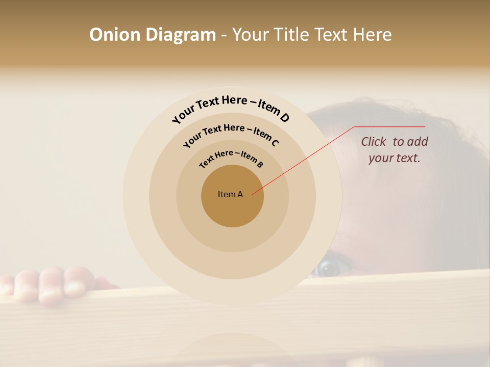 Big Baby Eyes With Fear In His Look PowerPoint Template