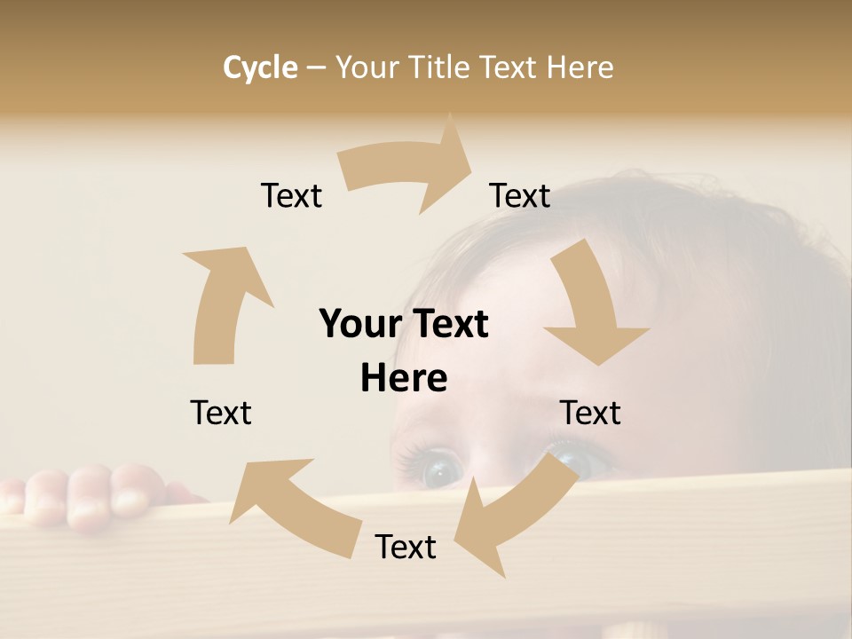 Big Baby Eyes With Fear In His Look PowerPoint Template