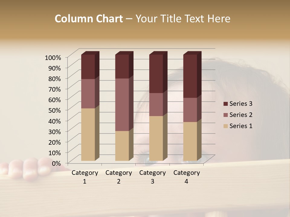 Big Baby Eyes With Fear In His Look PowerPoint Template