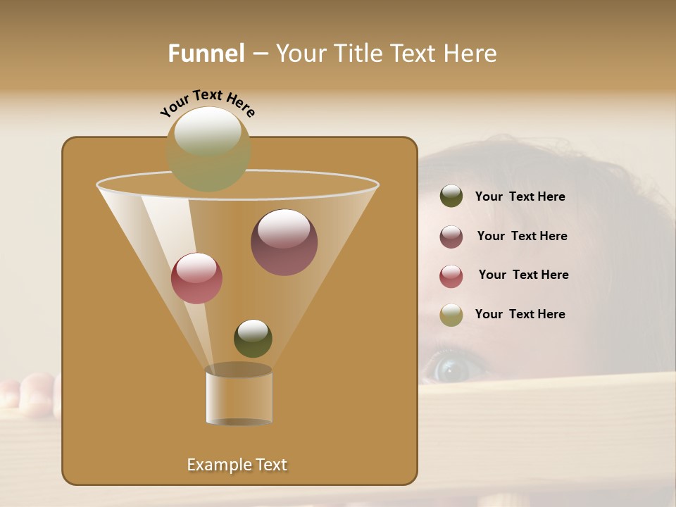 Big Baby Eyes With Fear In His Look PowerPoint Template