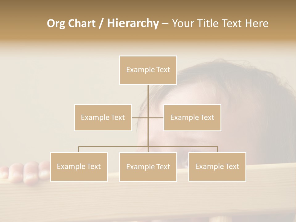Big Baby Eyes With Fear In His Look PowerPoint Template
