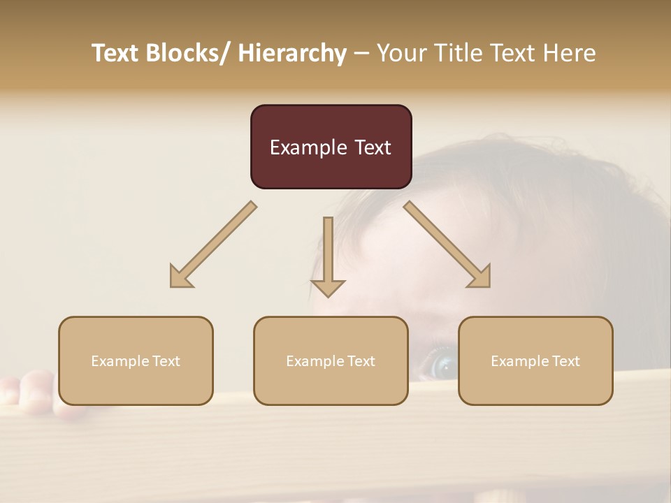 Big Baby Eyes With Fear In His Look PowerPoint Template