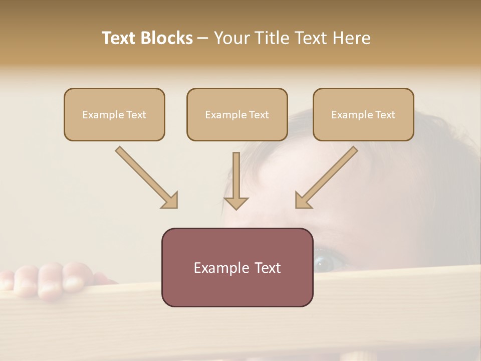 Big Baby Eyes With Fear In His Look PowerPoint Template