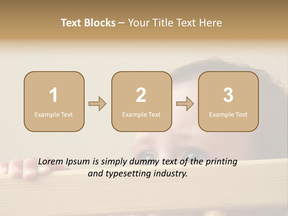 Big Baby Eyes With Fear In His Look PowerPoint Template