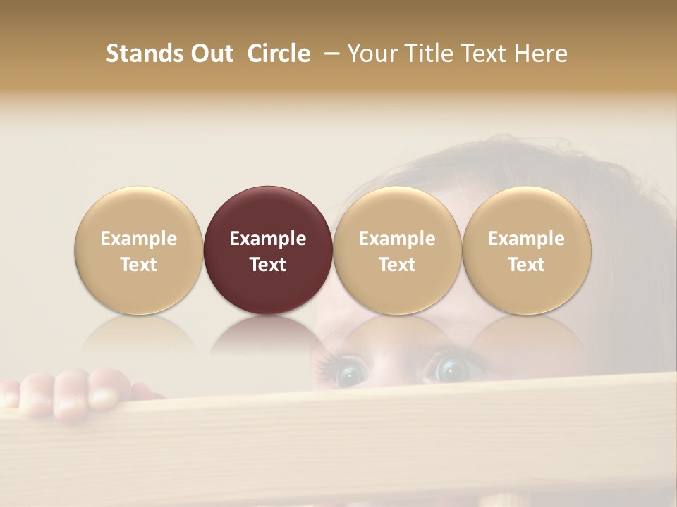 Big Baby Eyes With Fear In His Look PowerPoint Template