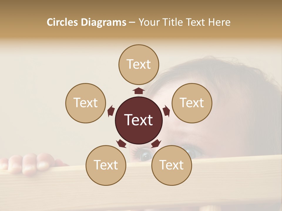 Big Baby Eyes With Fear In His Look PowerPoint Template