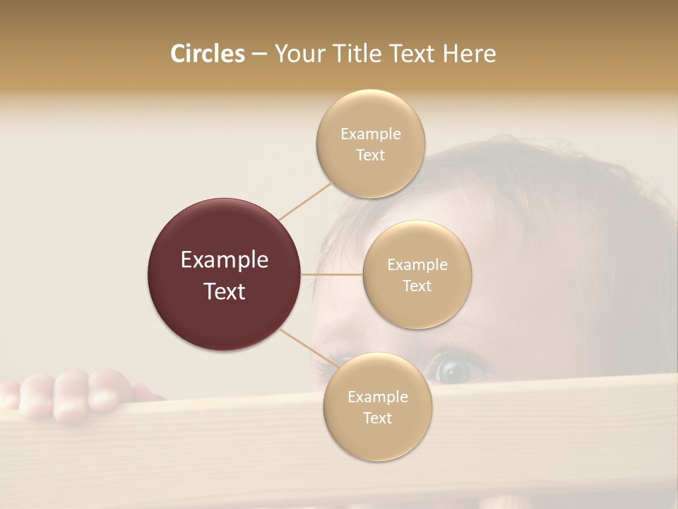 Big Baby Eyes With Fear In His Look PowerPoint Template