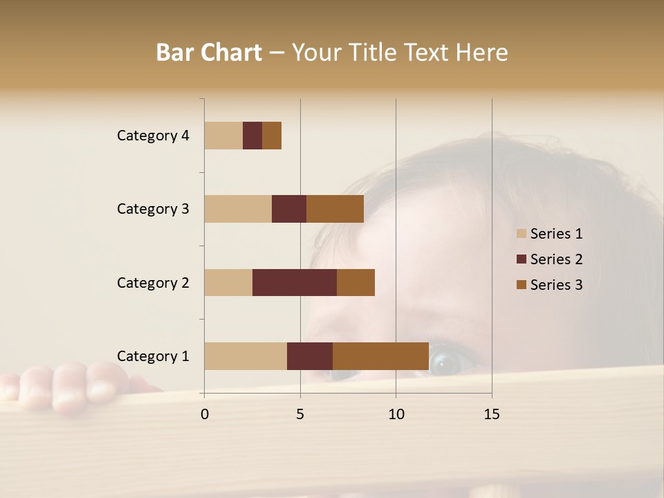 Big Baby Eyes With Fear In His Look PowerPoint Template