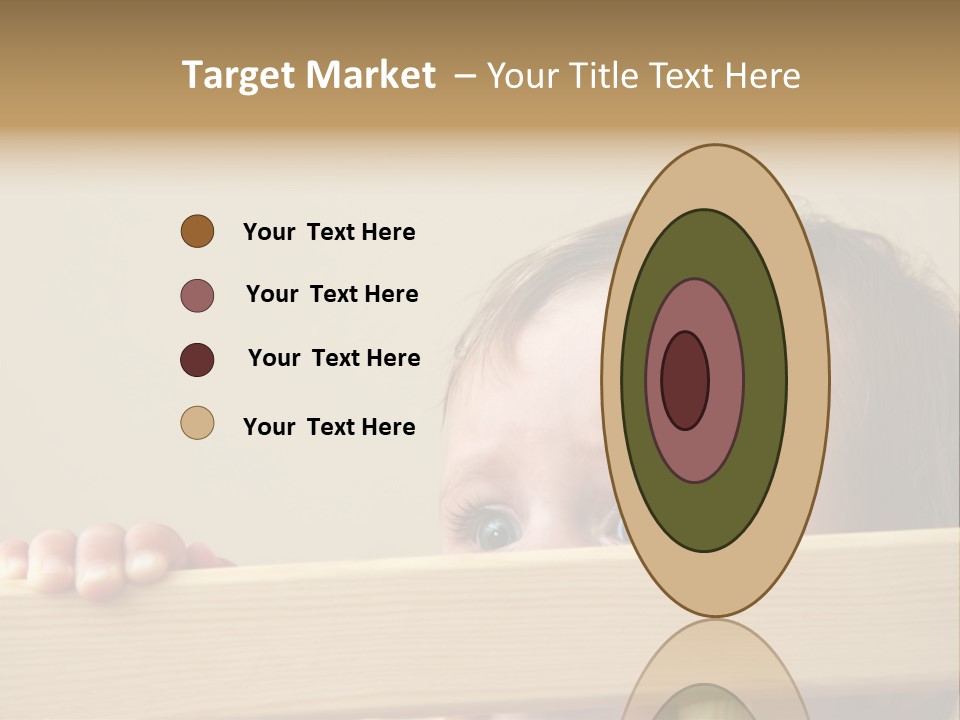 Big Baby Eyes With Fear In His Look PowerPoint Template