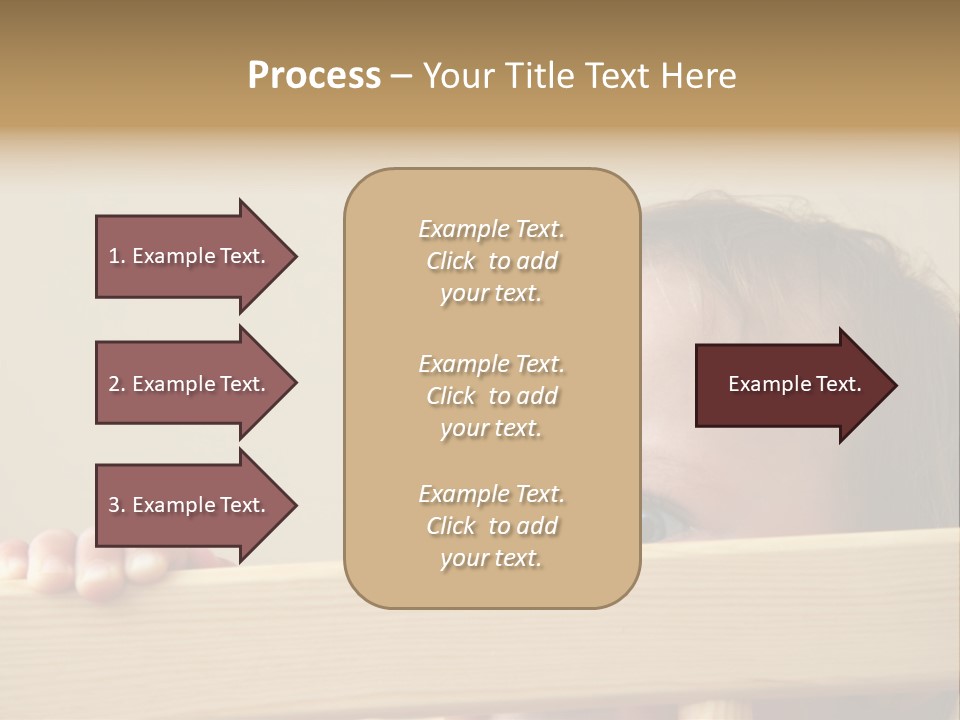 Big Baby Eyes With Fear In His Look PowerPoint Template