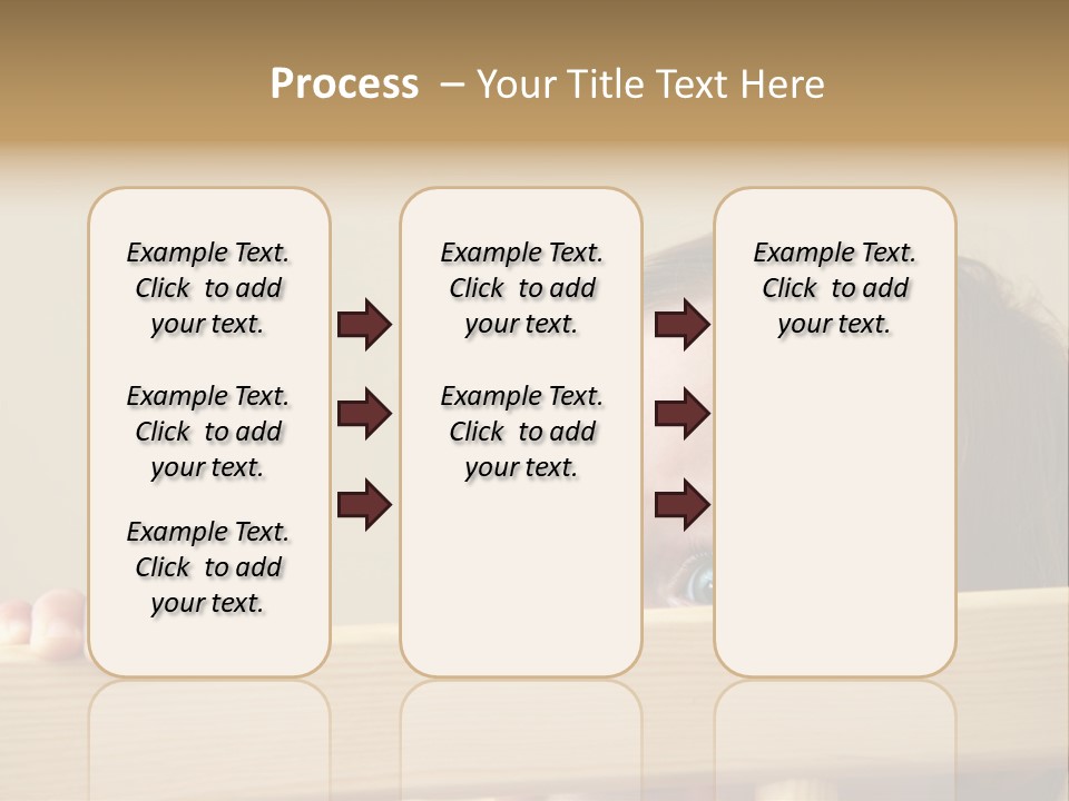 Big Baby Eyes With Fear In His Look PowerPoint Template