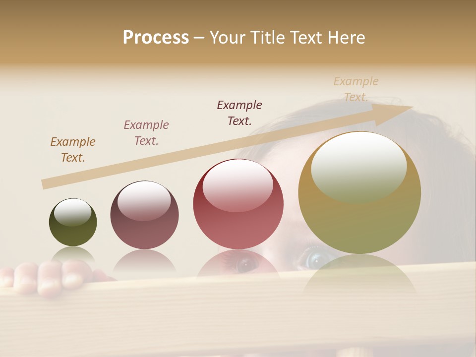 Big Baby Eyes With Fear In His Look PowerPoint Template