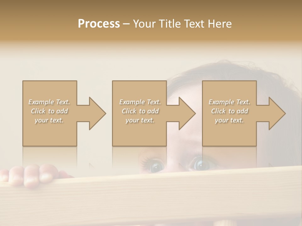 Big Baby Eyes With Fear In His Look PowerPoint Template