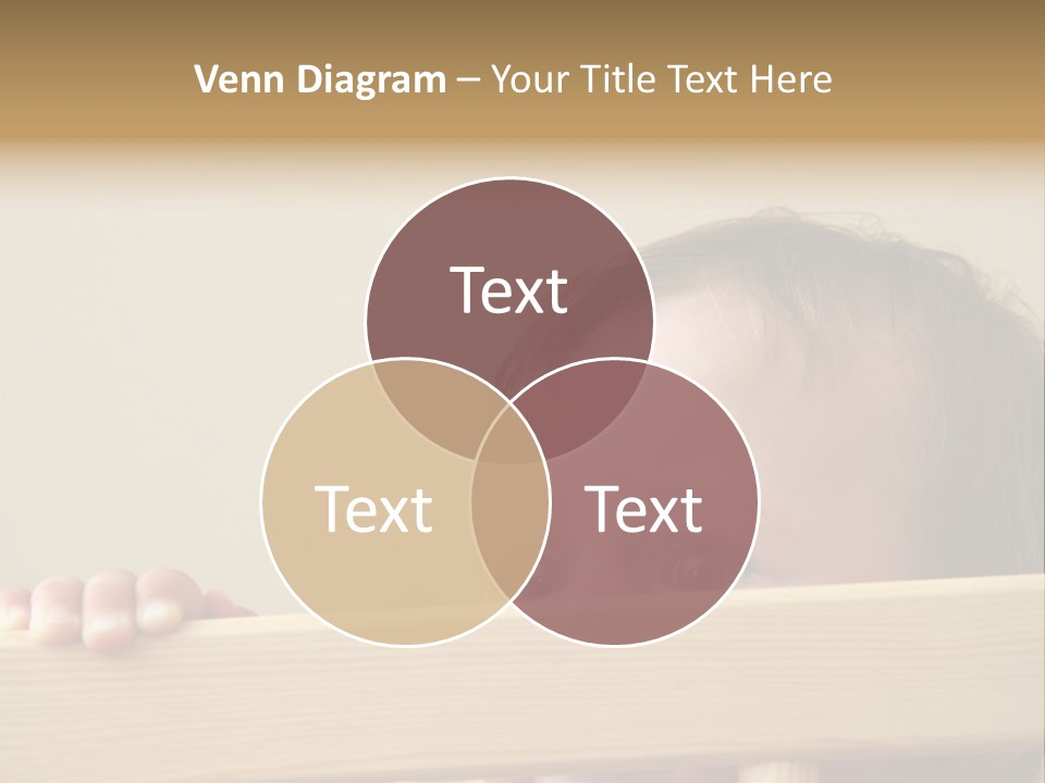 Big Baby Eyes With Fear In His Look PowerPoint Template