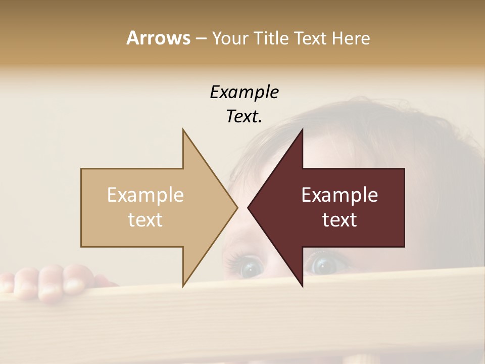 Big Baby Eyes With Fear In His Look PowerPoint Template