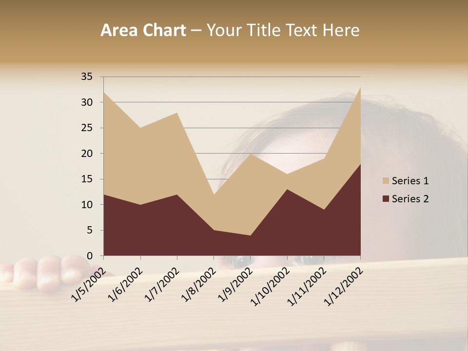 Big Baby Eyes With Fear In His Look PowerPoint Template