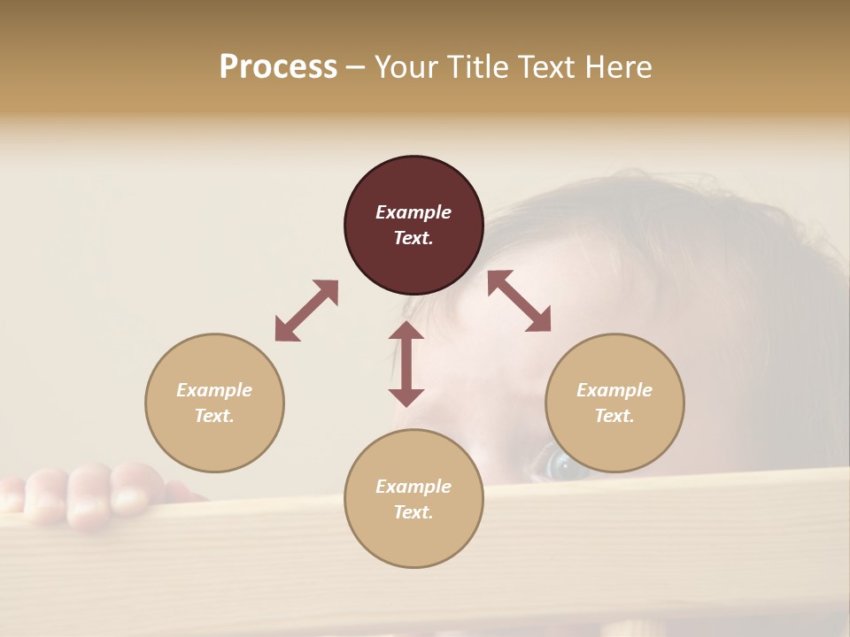 Big Baby Eyes With Fear In His Look PowerPoint Template