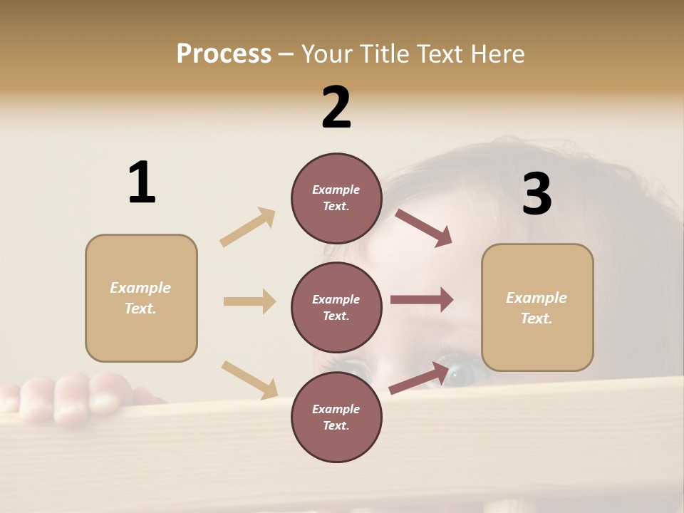 Big Baby Eyes With Fear In His Look PowerPoint Template