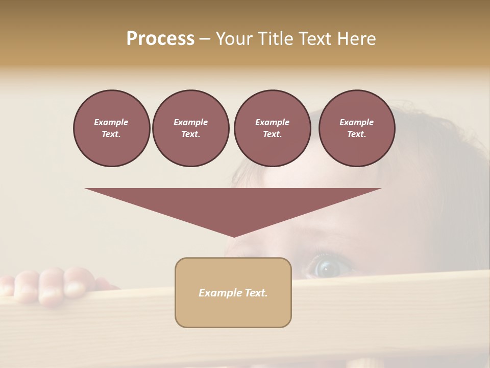 Big Baby Eyes With Fear In His Look PowerPoint Template