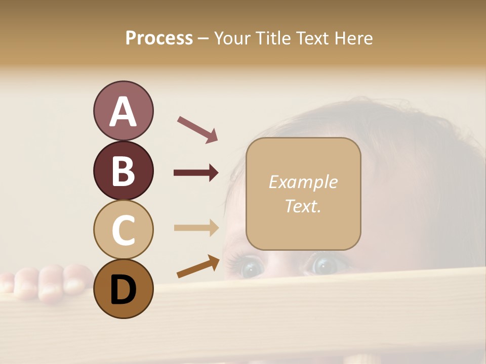 Big Baby Eyes With Fear In His Look PowerPoint Template