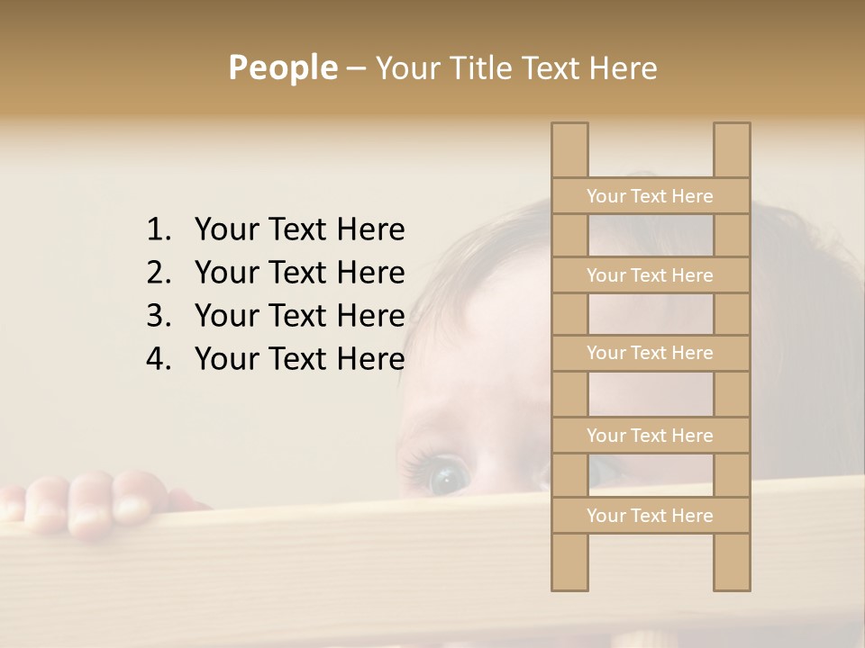 Big Baby Eyes With Fear In His Look PowerPoint Template