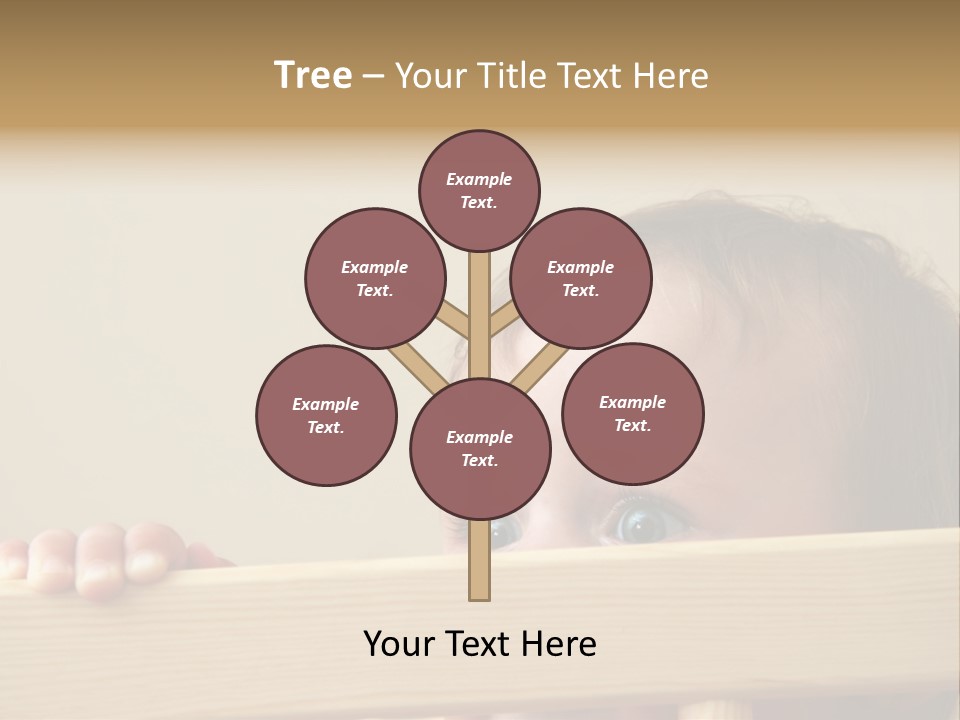 Big Baby Eyes With Fear In His Look PowerPoint Template