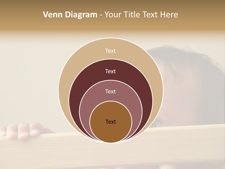 Big Baby Eyes With Fear In His Look PowerPoint Template