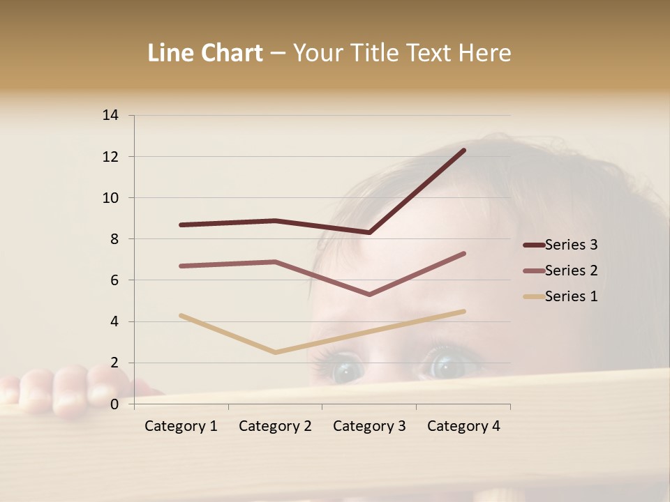 Big Baby Eyes With Fear In His Look PowerPoint Template