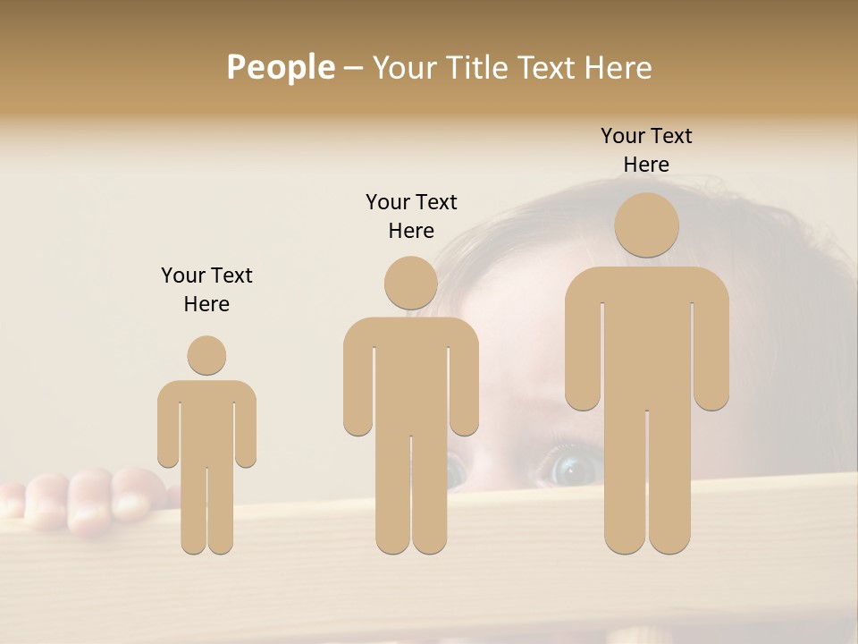Big Baby Eyes With Fear In His Look PowerPoint Template
