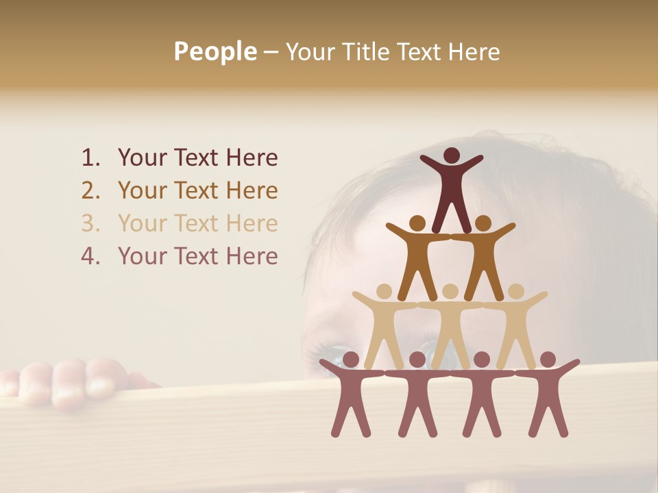 Big Baby Eyes With Fear In His Look PowerPoint Template